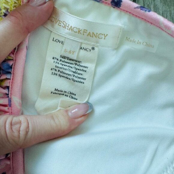 NWOT LoveShackFancy Girls Bikini Floral sz.5-6Y - Picture 3 of 4